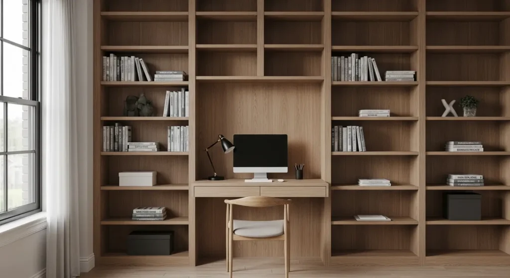 Estante com Escrivaninha Integrada Projeto Funcional
