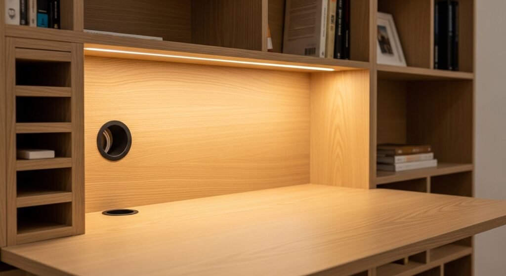 Estante com Escrivaninha iluminada