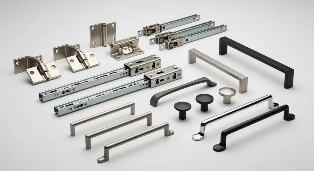 Corrediça com Fechamento Suave (Soft-Close) Assim como nas dobradiças, o amortecimento evita o impacto e o barulho. Item indispensável em gavetas de cozinha, quarto e home office.