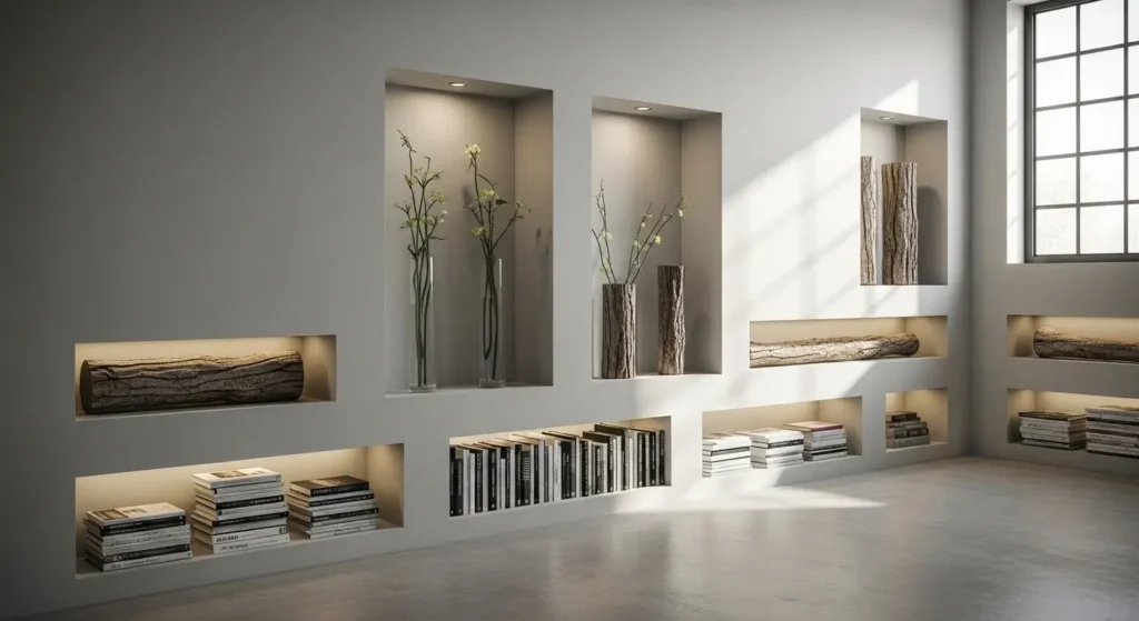 Nichos Baixos (Apoio para Objetos Longos)